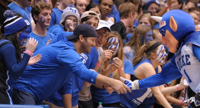 Unlikely Duke Basketball Superfan: Tony Romo Roots for Blue Devils