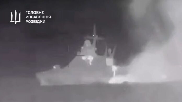 Ukrainian Drones Sink $65 Million Russian Warship