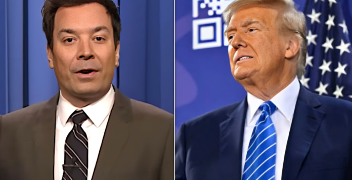 Jimmy Fallon takes a dig at Trump's Truth Social app over nosediving stock prices