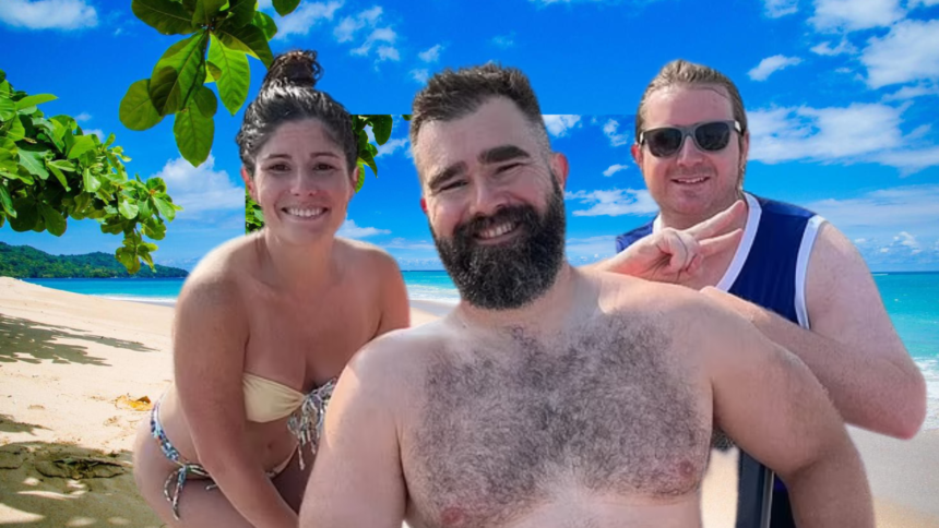 Jason Kelce’s Beach Photo Goes Viral: Packing Heat or Just Packing?