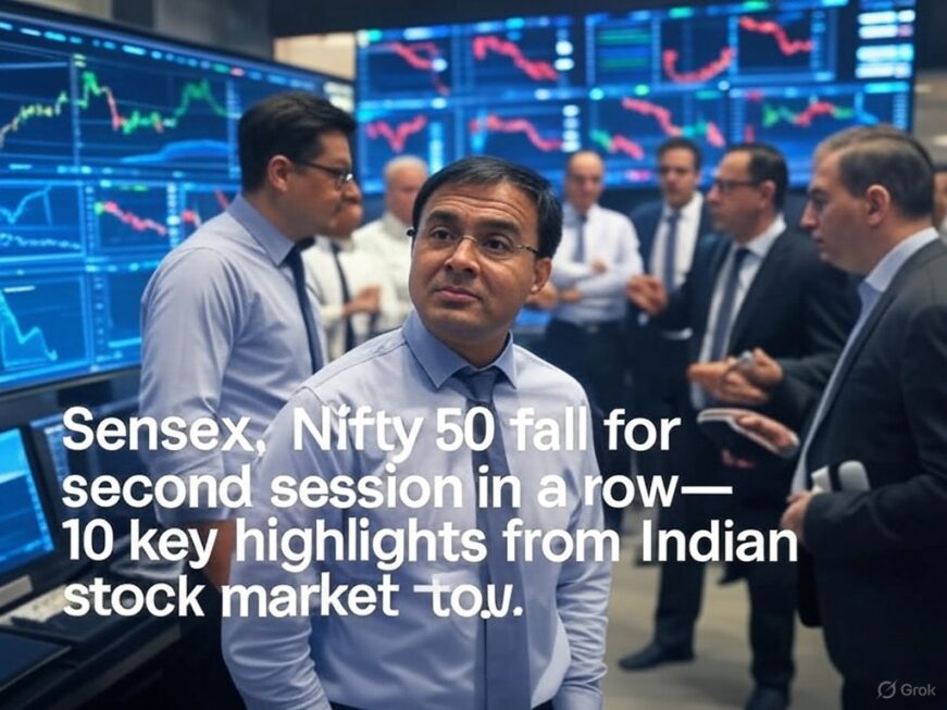 Sensex, Nifty 50 fall for second session in a row— 10 key highlights from Indian stock market today